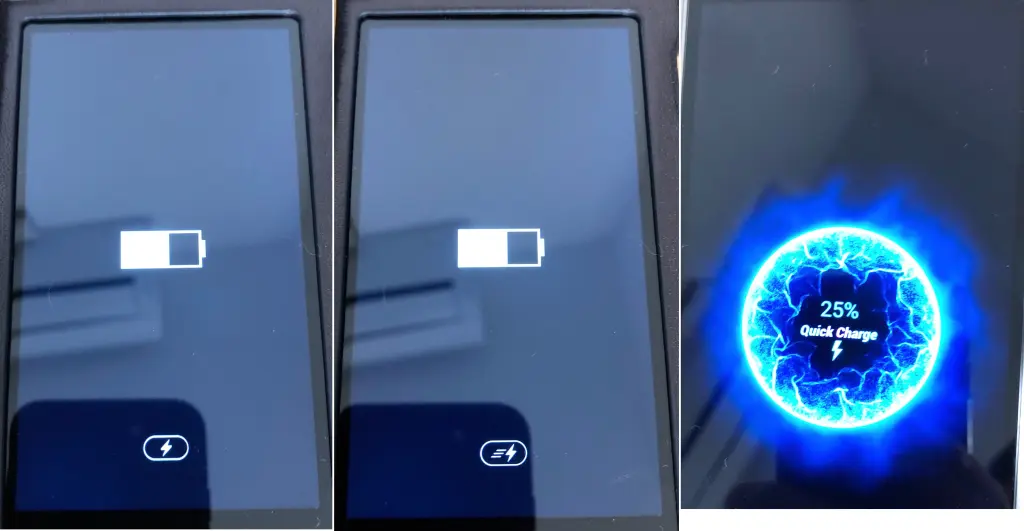 KANN ALPHAで充電中の時の画面