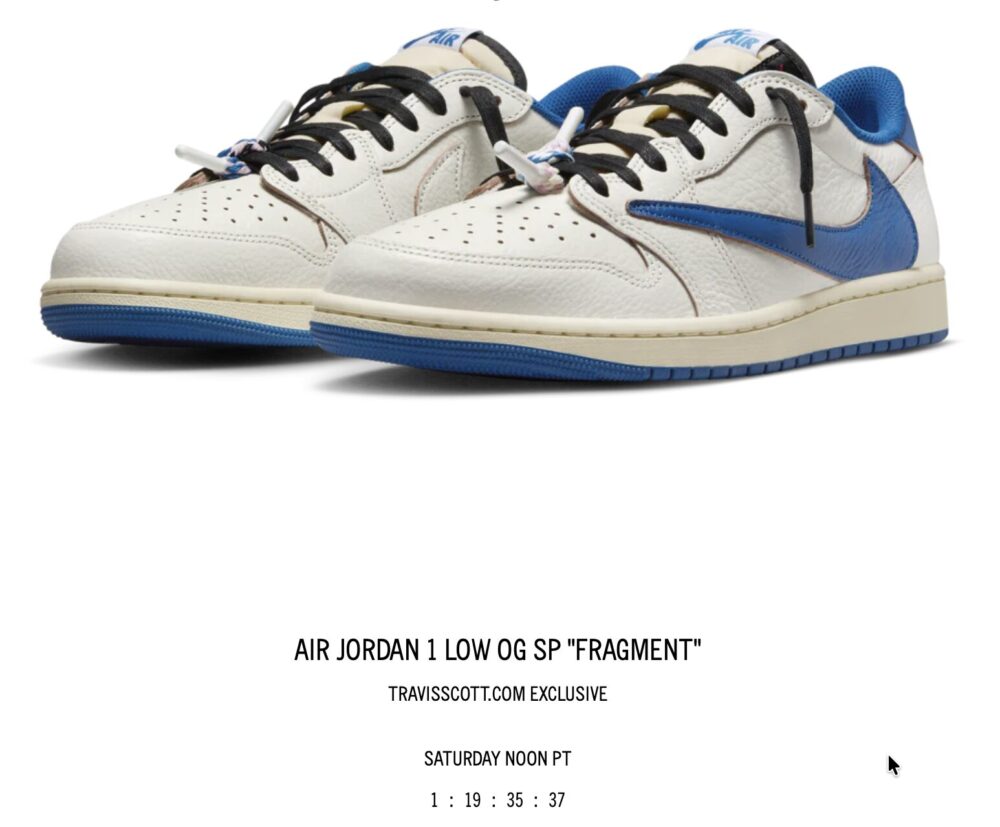 AIR JORDAN 1 LOW OG SP "FRAGMENT"
